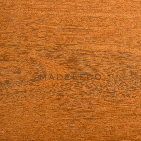 Wood grain texture with a warm brown finish and the Madelego logo subtly visible in the center.