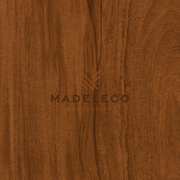 Brown wood texture with subtle grain patterns and Made Eleco logo in the center.